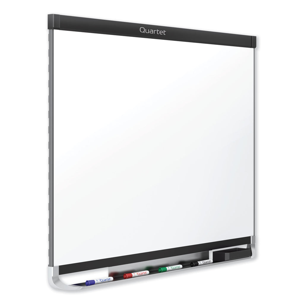 Prestige 2 DuraMax Magnetic Porcelain, 96 x 48, White Surface, Black Aluminum/Plastic Frame - 