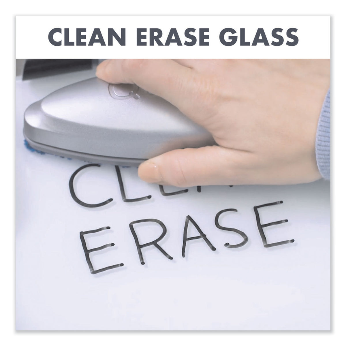 Glass Dry Erase Desktop Easel, 9 x 11, White Surface