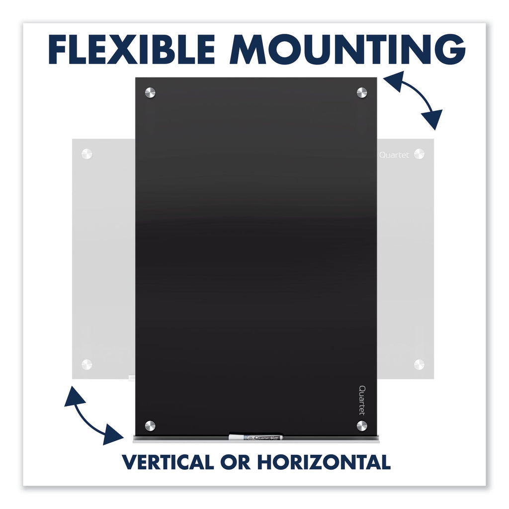 Infinity Glass Marker Board, 36 x 24, Black Surface