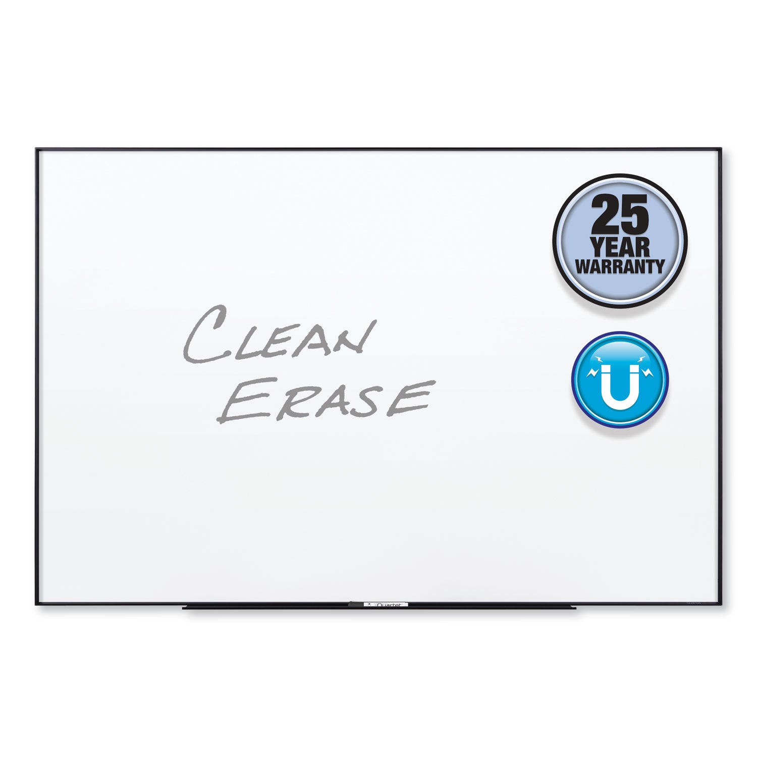 fusion-nano-clean-magnetic-whiteboard-48-x-36-white-surface-black-aluminum-frame_qrtna4836fb - 4