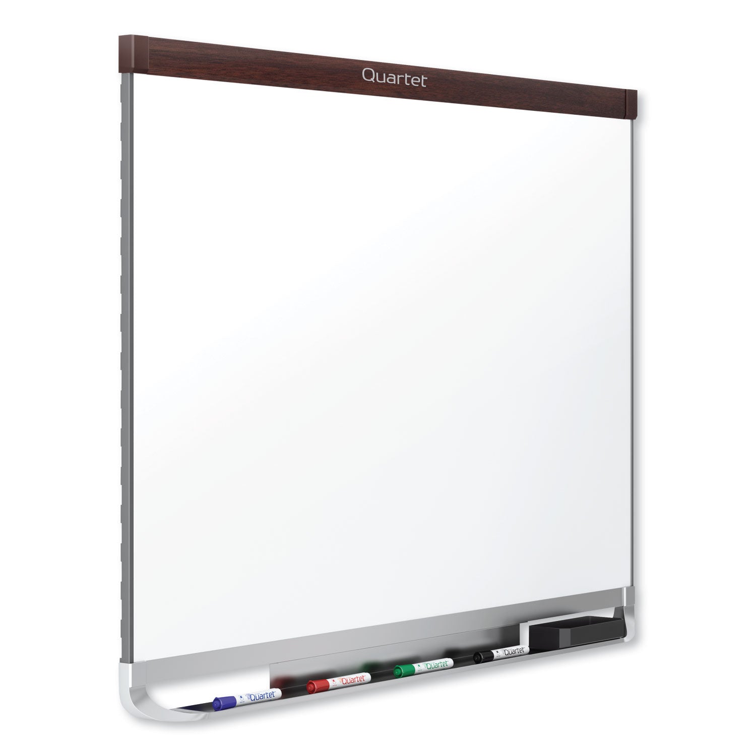 Prestige 2 DuraMax Magnetic Porcelain, 48 x 36, White Surface, Mahogany Fiberboard/Plastic Frame