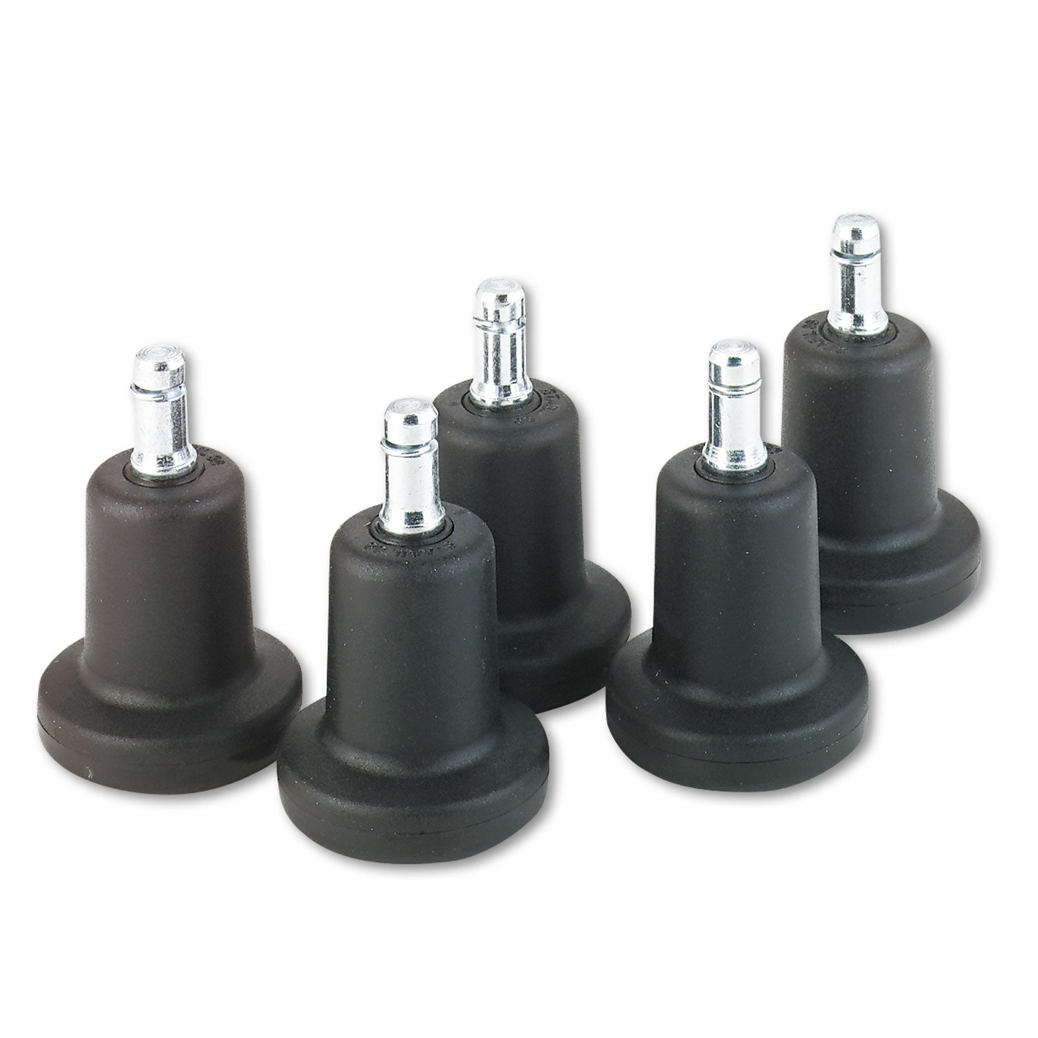 High Profile Bell Glides, Grip Ring Type B Stem, 2.19" x 2.31" Glide, Matte Black, 5/Set - 