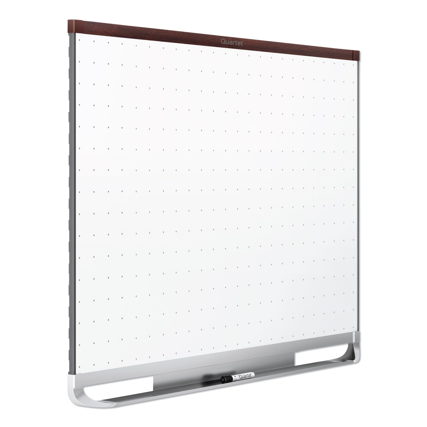 Prestige 2 Total Erase Whiteboard, 72 x 48, White Surface, Mahogany Fiberboard/Plastic Frame - 