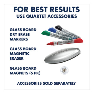 Infinity Magnetic Glass Calendar Board, One Month, 48 x 36, White Surface - 