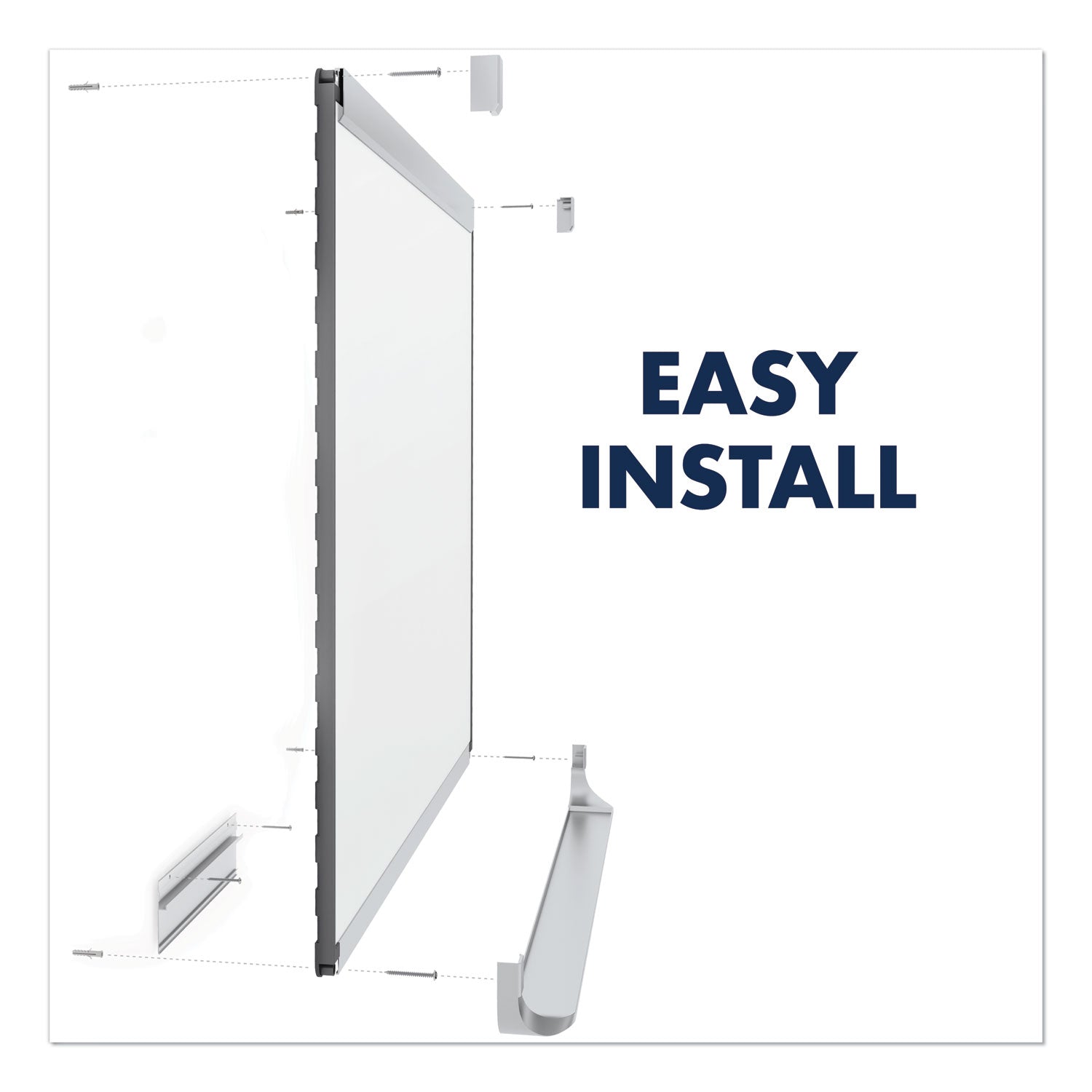 Quartet Prestige 2 Total Erase Magnetic Whiteboard - 96" (8 ft) Width x 48" (4 ft) Height - White Surface - Graphite Frame - Horizontal - Magnetic - 1 Each - 5