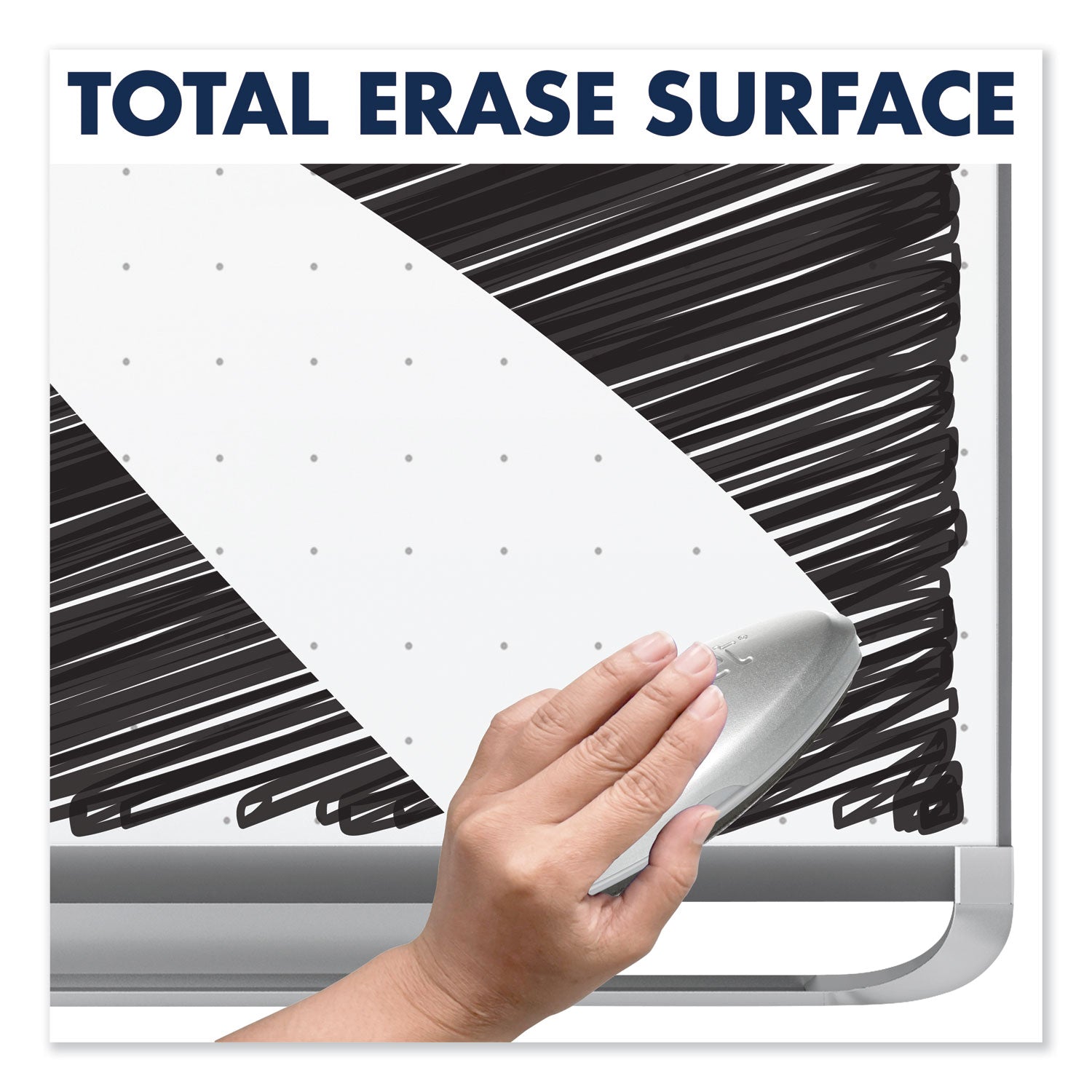 Prestige 2 Magnetic Total Erase Whiteboard, 48 x 36, White Surface, Graphite Fiberboard/Plastic Frame - 