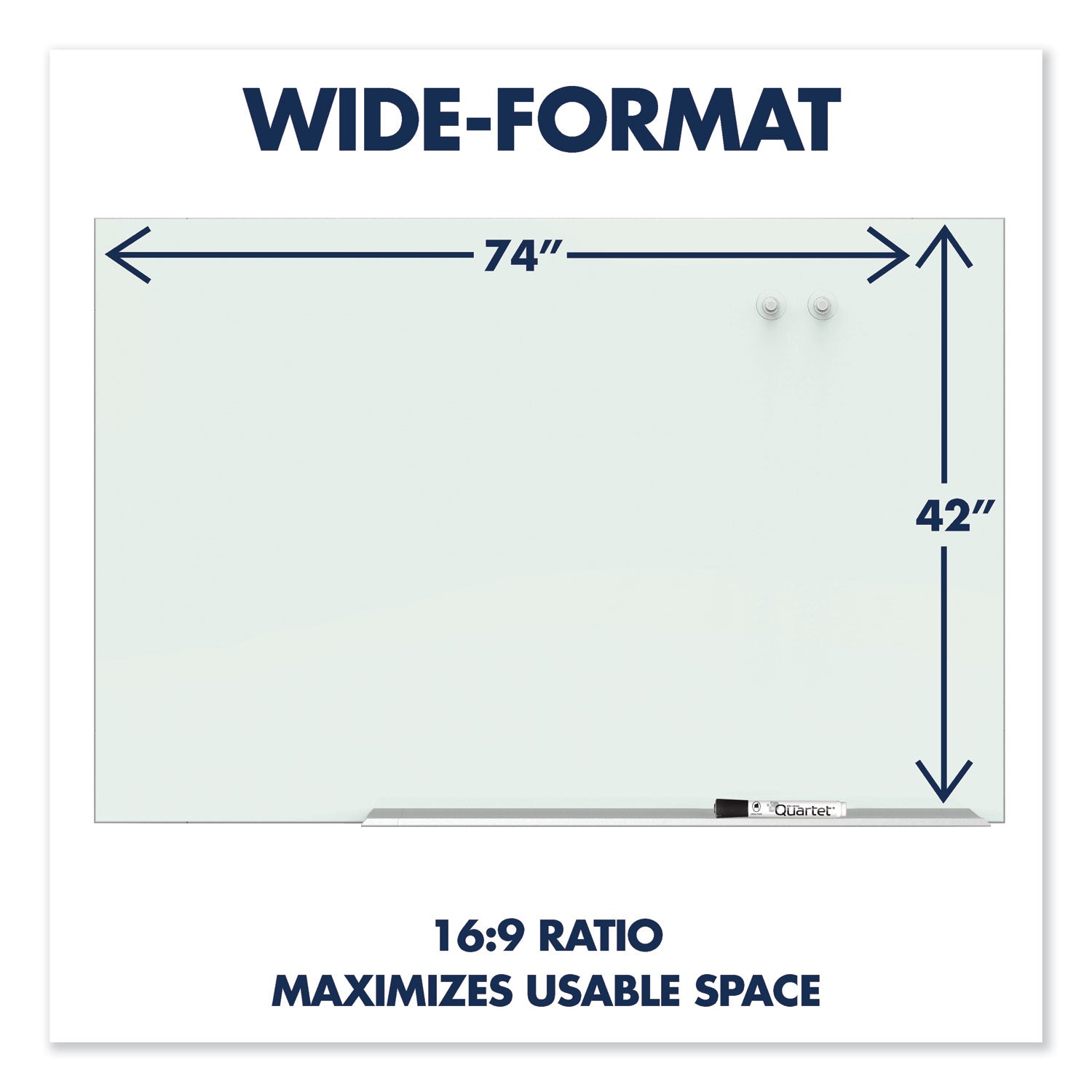 element-framed-magnetic-glass-dry-erase-boards-74-x-42-white-surface-silver-aluminum-frame_qrtg7442e - 4
