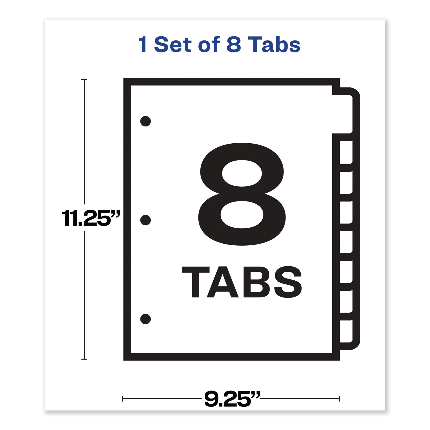 Print and Apply Index Maker Clear Label Sheet Protector Dividers with White Tabs, 8-Tab, 11 x 8.5, Clear, 1 Set