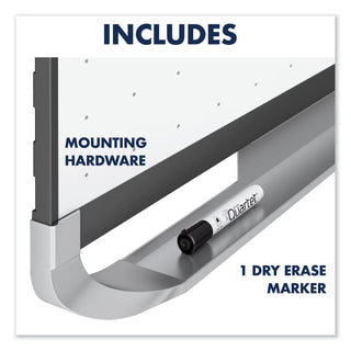 Quartet Prestige 2 Total Erase Magnetic Whiteboard - 48" (4 ft) Width x 36" (3 ft) Height - White Surface - Black Aluminum Frame - Horizontal - Magnetic - 1 Each - 3