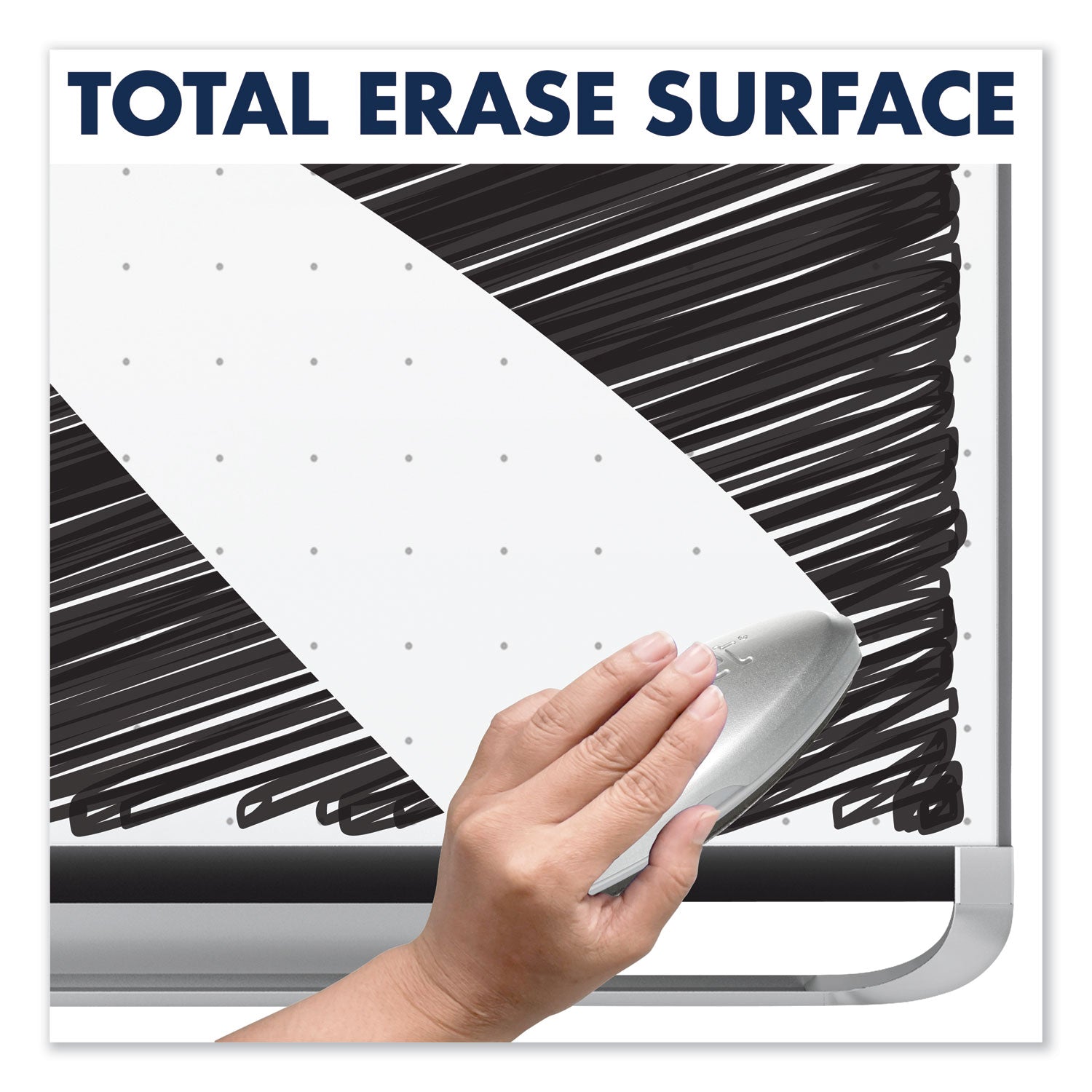 Quartet Prestige 2 Total Erase Magnetic Whiteboard - 48" (4 ft) Width x 36" (3 ft) Height - White Surface - Black Aluminum Frame - Horizontal - Magnetic - 1 Each - 6