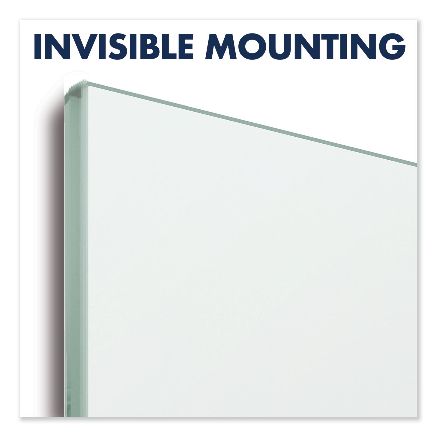InvisaMount Magnetic Glass Marker Board, 85 x 48, White Surface