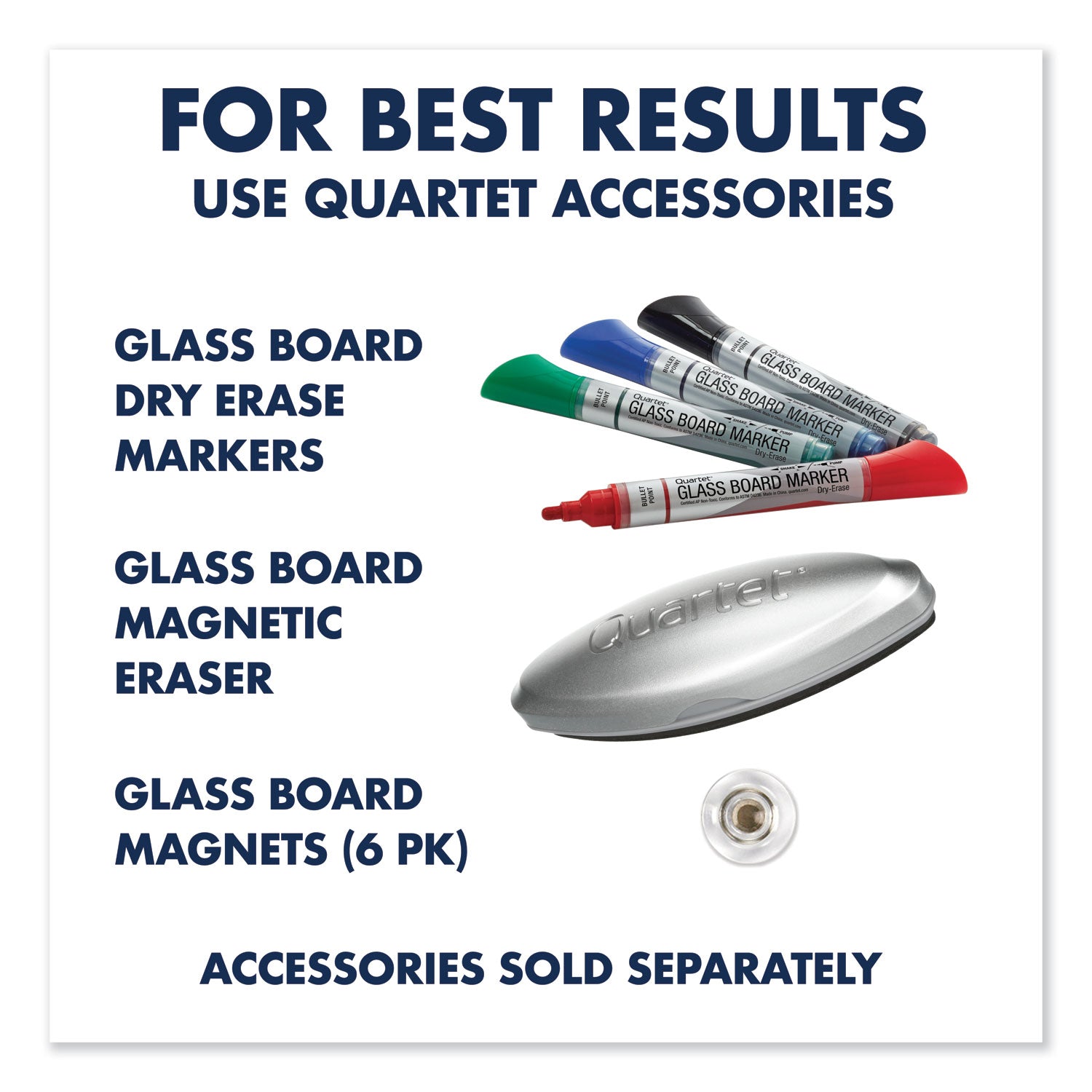 InvisaMount Magnetic Glass Marker Board, 50 x 28, White Surface