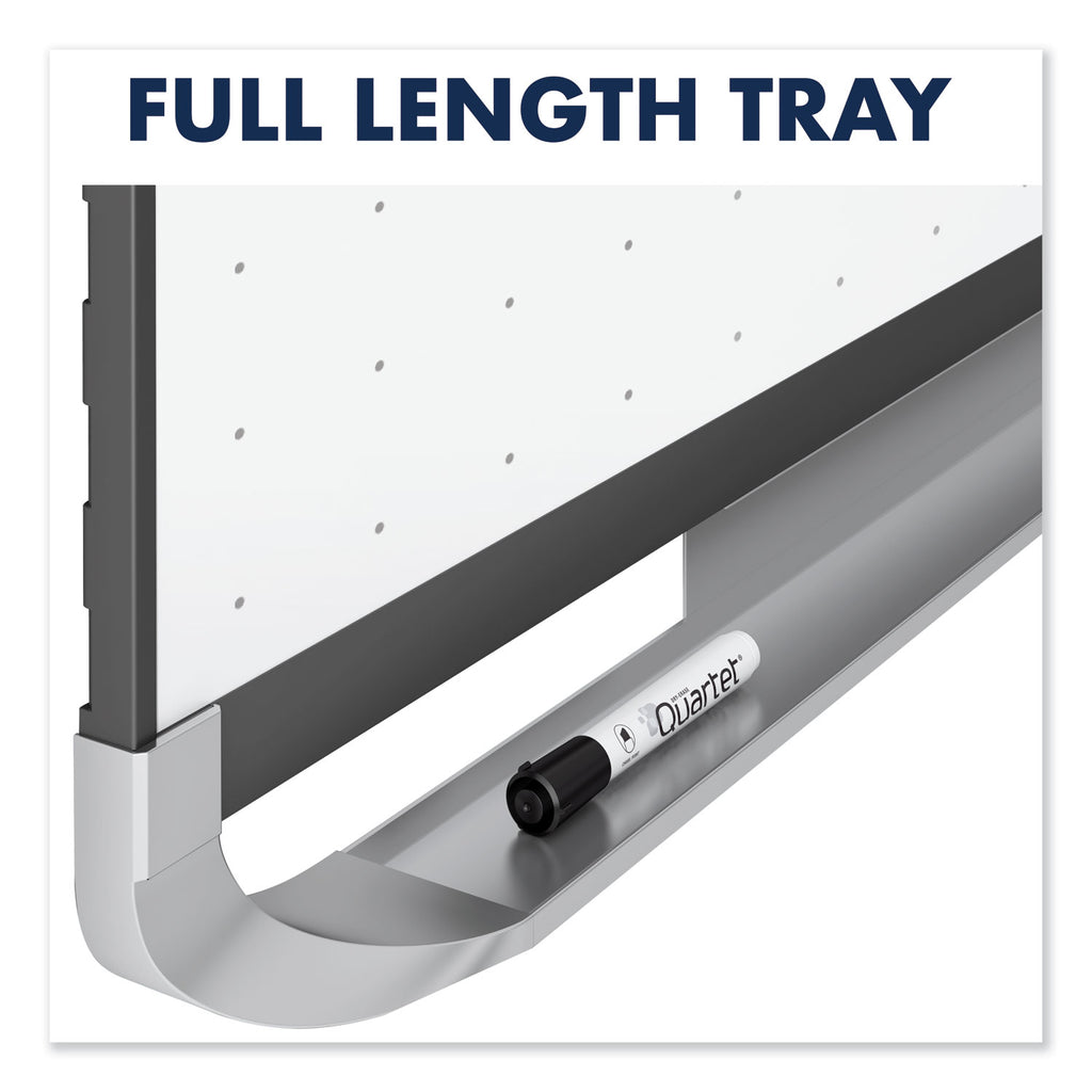 Prestige 2 Magnetic Total Erase Whiteboard, 48 x 36, White Surface, Graphite Fiberboard/Plastic Frame - 