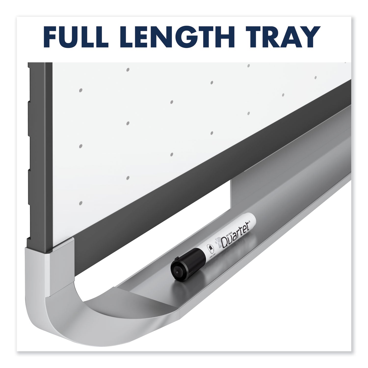 Quartet Prestige 2 Total Erase Magnetic Whiteboard - 96" (8 ft) Width x 48" (4 ft) Height - White Surface - Graphite Frame - Horizontal - Magnetic - 1 Each - 8