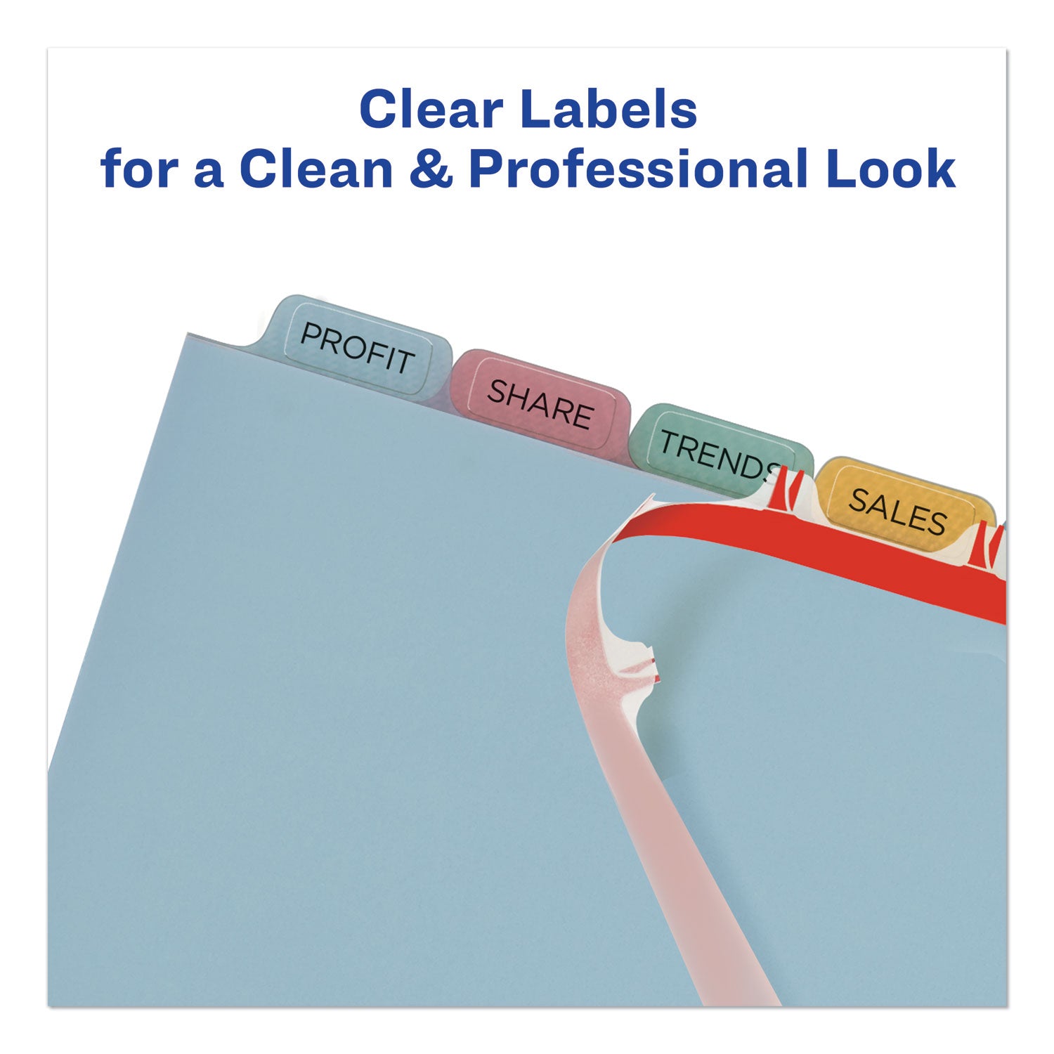 Print and Apply Index Maker Clear Label Plastic Dividers with Printable Label Strip, 8-Tab, 11 x 8.5, Assorted Tabs, 1 Set - 
