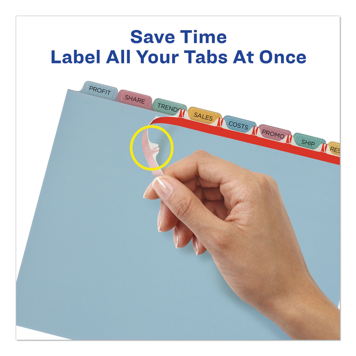 Print and Apply Index Maker Clear Label Plastic Dividers with Printable Label Strip, 8-Tab, 11 x 8.5, Assorted Tabs, 1 Set - 