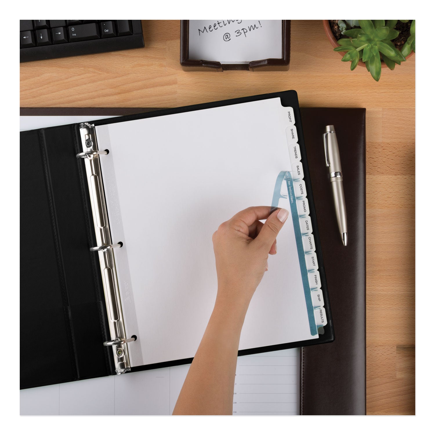 Print and Apply Index Maker Clear Label Dividers, 12-Tab, White Tabs, 11 x 8.5, White, 5 Sets