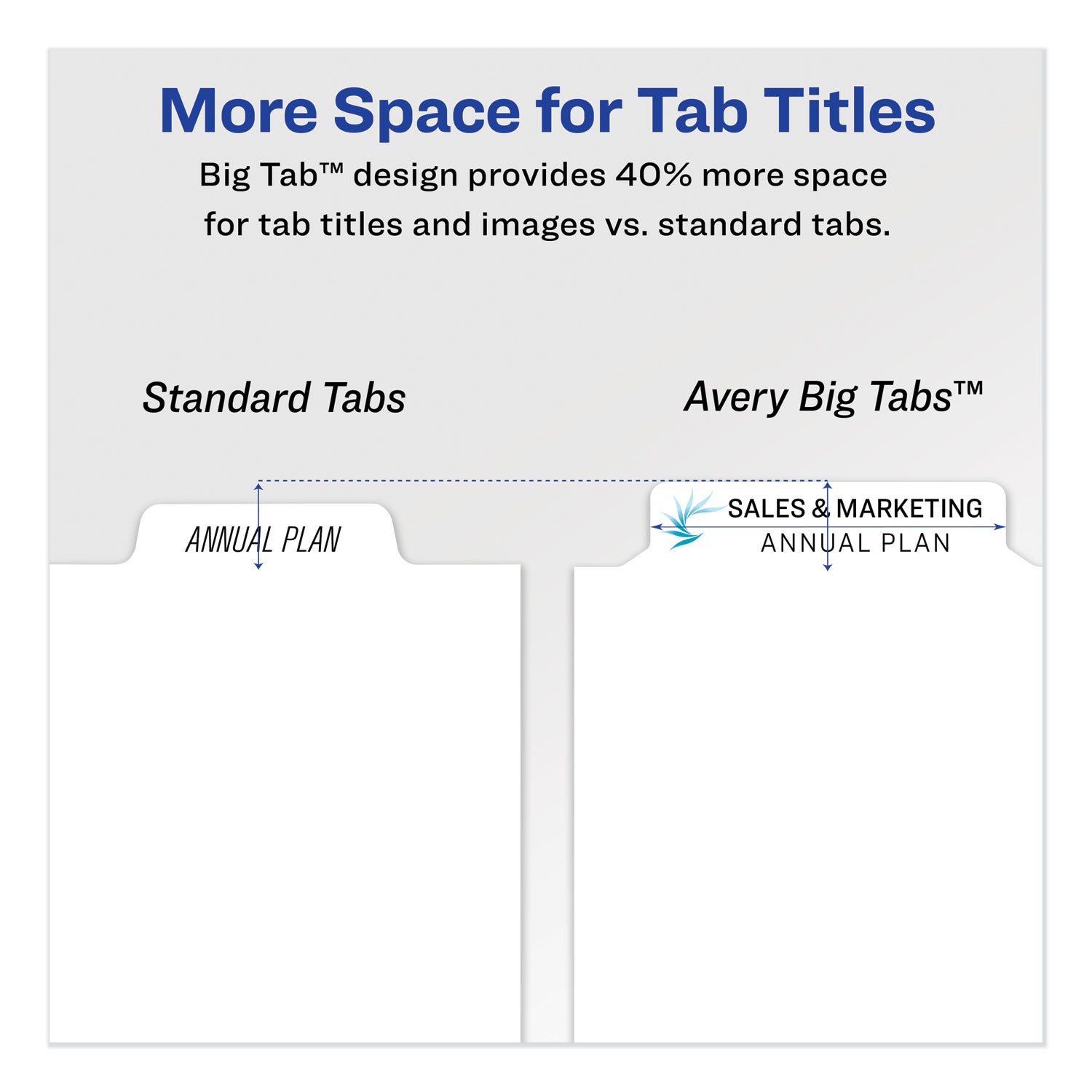 Print and Apply Index Maker Clear Label Dividers, Big Tab, 8-Tab, 11 x 8.5, White, 1 Set - 