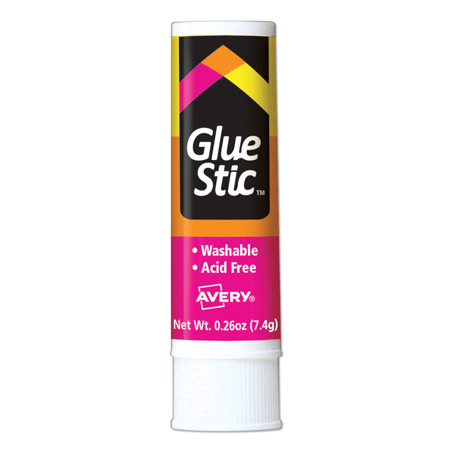 Permanent Glue Stic, 0.26 oz, Applies White, Dries Clear - 