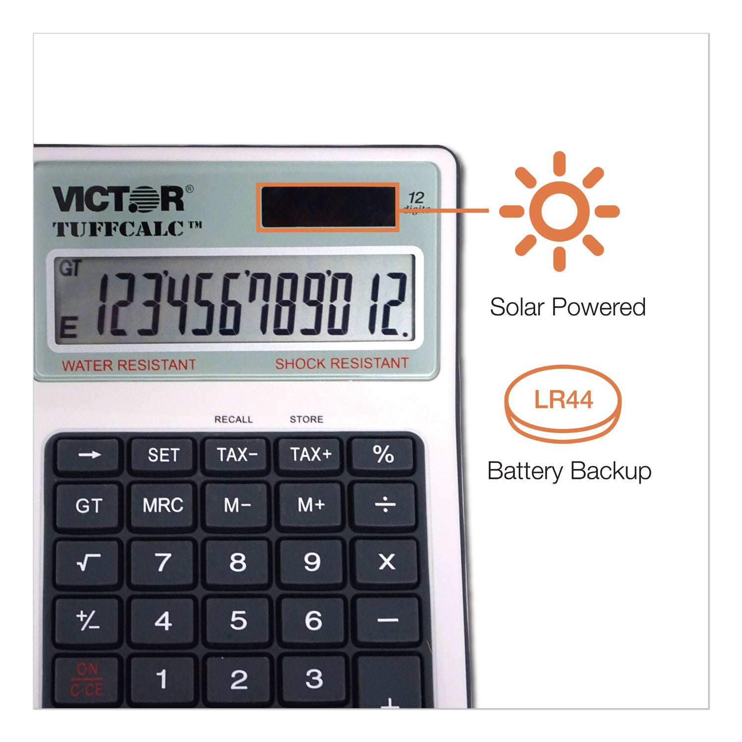 TUFFCALC Desktop Calculator, 12-Digit LCD - 