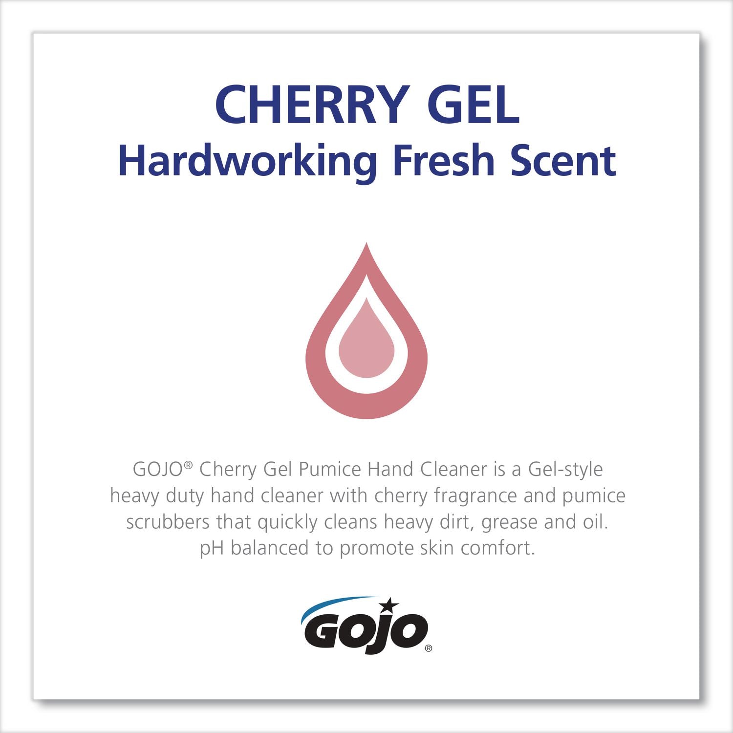 Cherry Gel Pumice Hand Cleaner, Cherry Scent, 1 gal Bottle, 2/Carton