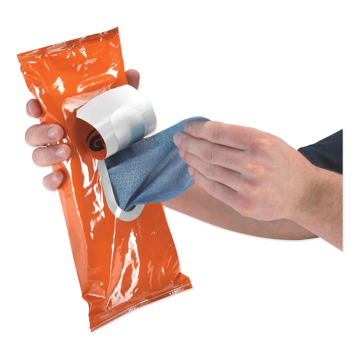 FAST TOWELS Hand Cleaning Towels, 2-Ply, 7.75 x 11, Fresh Citrus, Blue, 60/Pack, 6 Packs/Carton - 