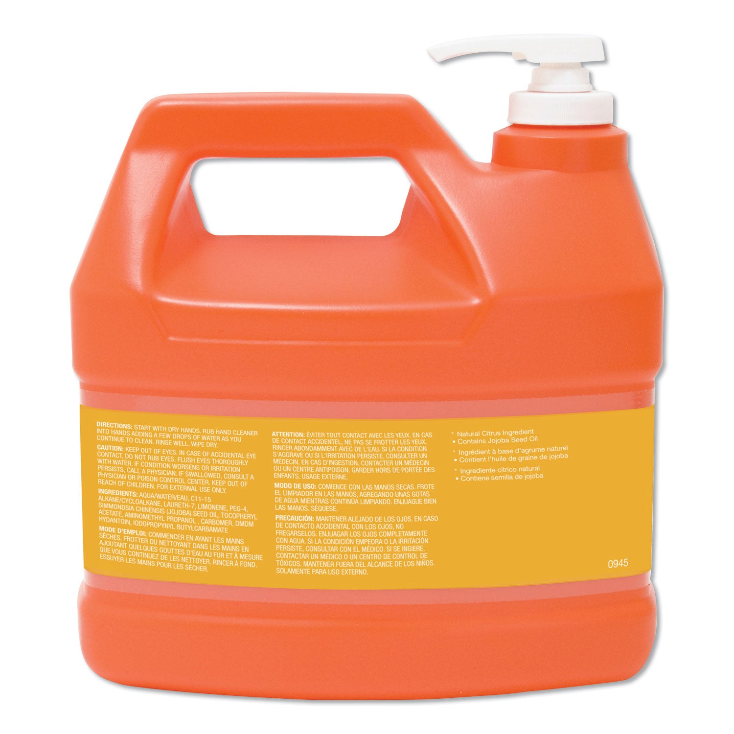 natural-orange-smooth-hand-cleaner-citrus-scent-1-gal-pump-dispenser-4-carton_goj094504 - 2