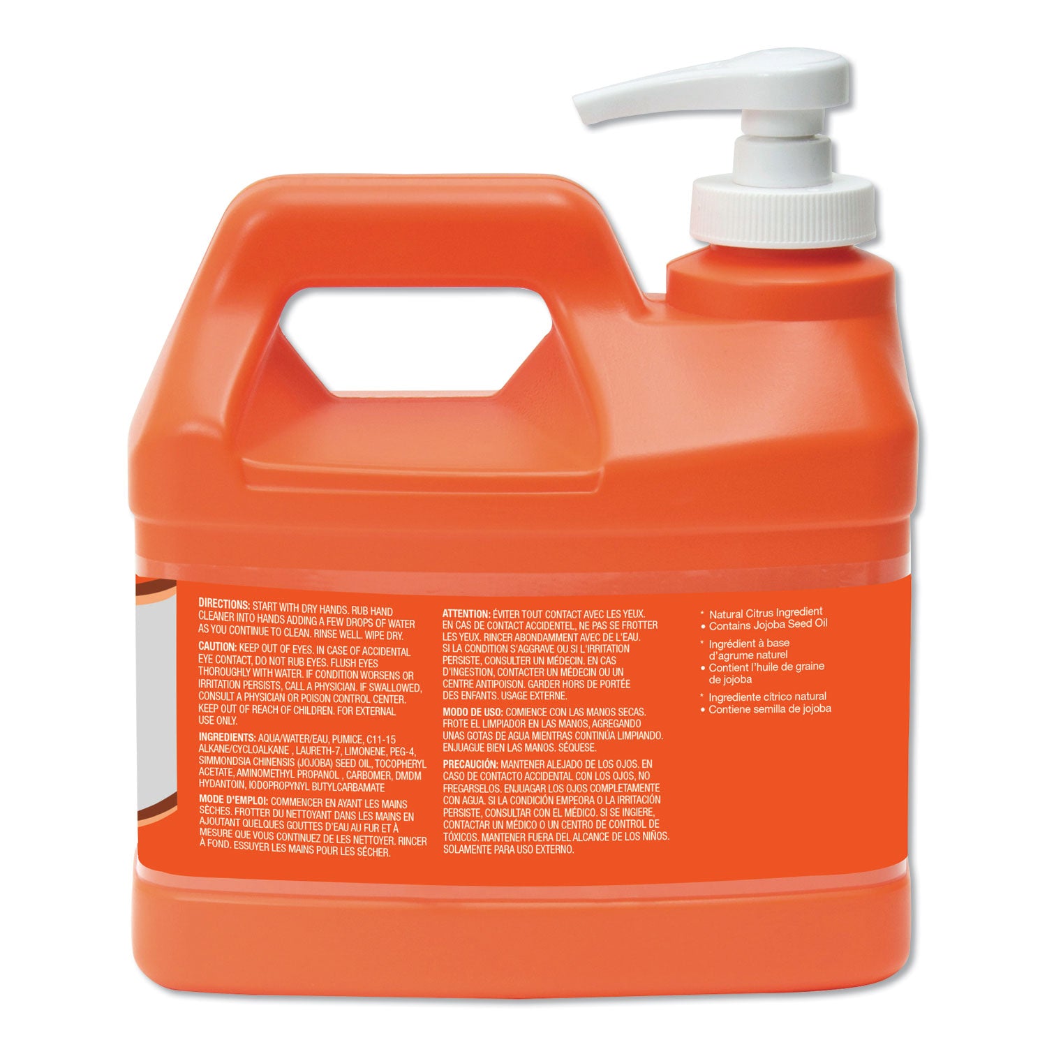 natural-orange-pumice-hand-cleaner-citrus-05-gal-pump-bottle-4-carton_goj095804 - 3