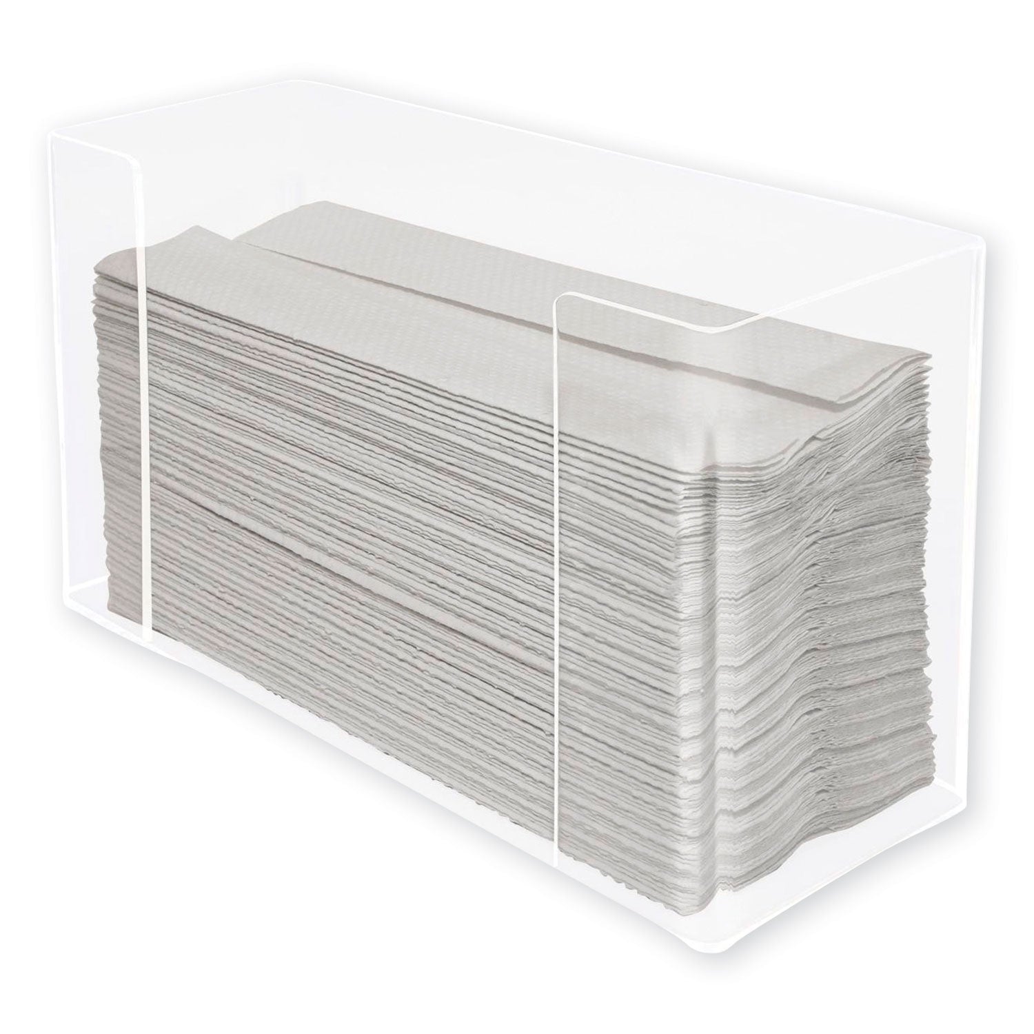 Multifold Paper Towel Dispenser, 12.5 x 4.4 x 7, Clear