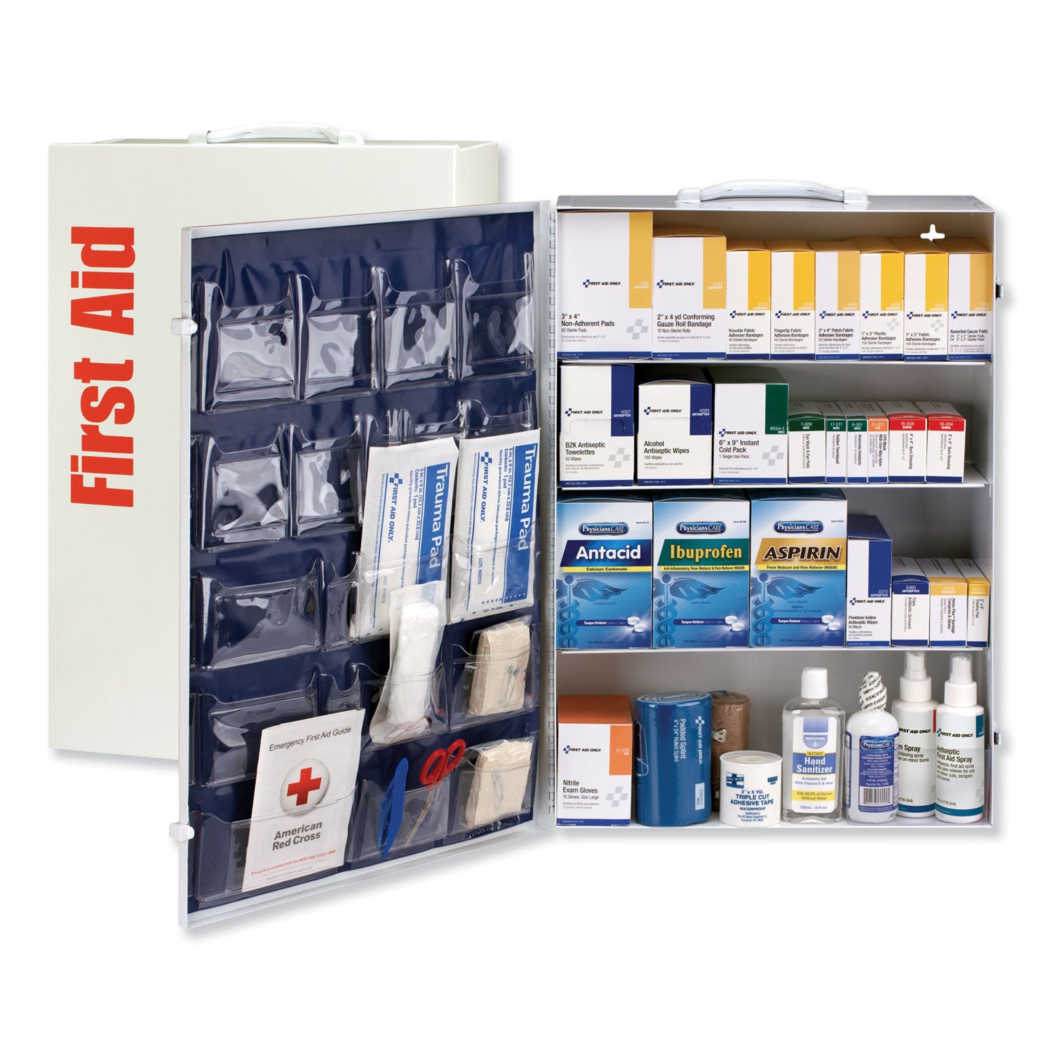 ansi-class-b+-4-shelf-first-aid-station-with-medications-1461-pieces-metal-case_fao90576 - 1