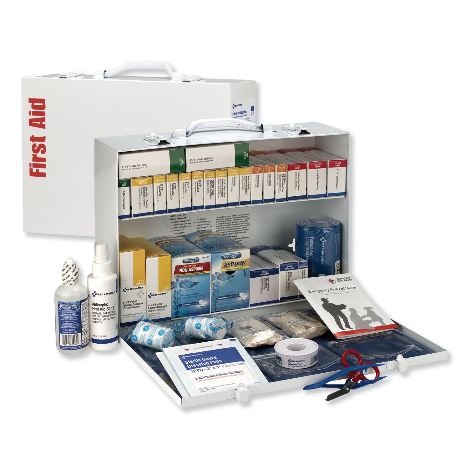 ansi-2015-class-b+-type-i-and-ii-industrial-first-aid-kit-for-75-people-446-pieces-metal-case_fao90573 - 1