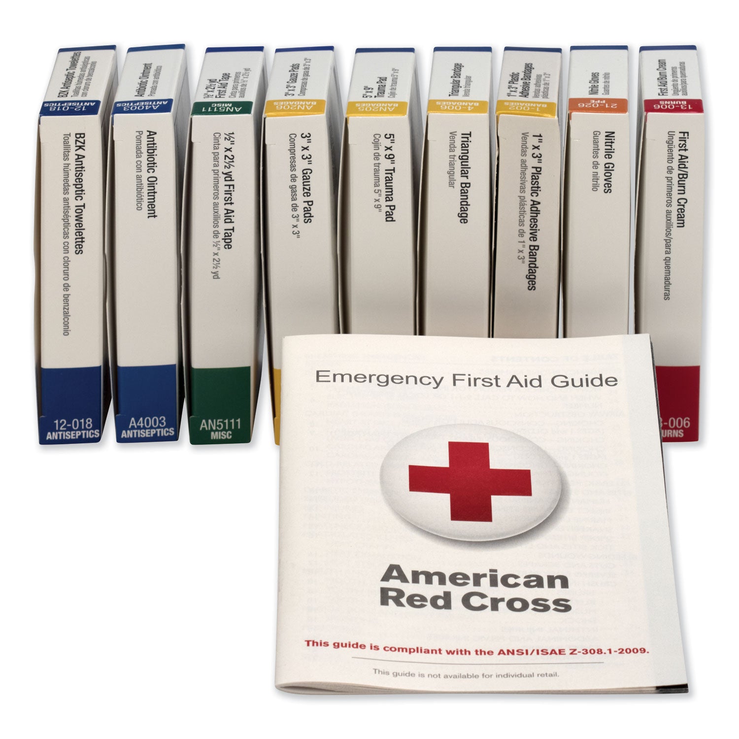 ANSI Compliant 10 Person First Aid Kit Refill, 65 Pieces - 