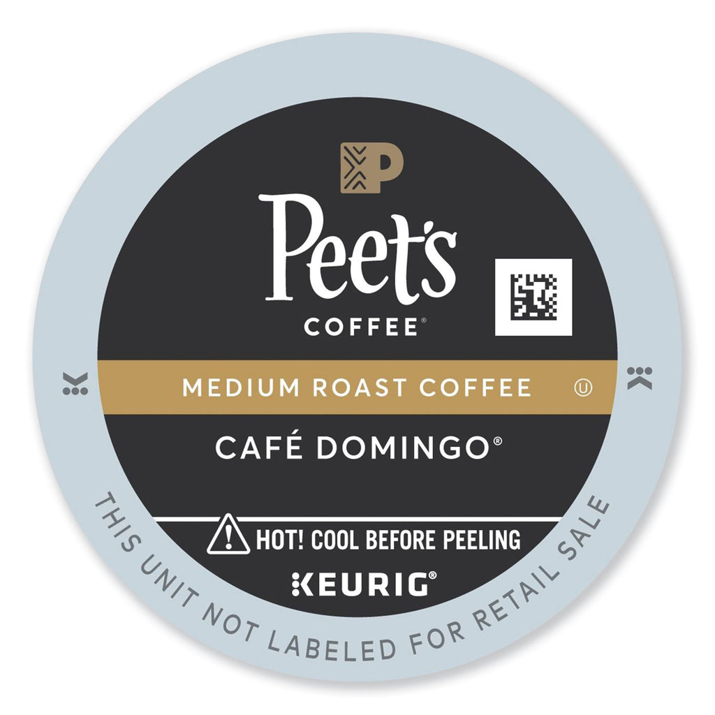 Peet's Coffee K-Cup Cafe Domingo Coffee - Compatible with Keurig Brewer - Medium - 22 / Box