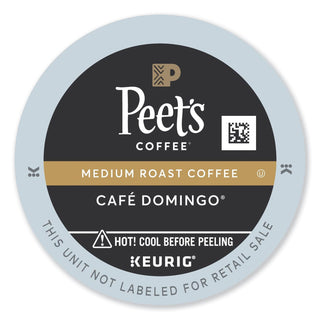 Peet's Coffee K-Cup Cafe Domingo Coffee - Compatible with Keurig Brewer - Medium - 22 / Box