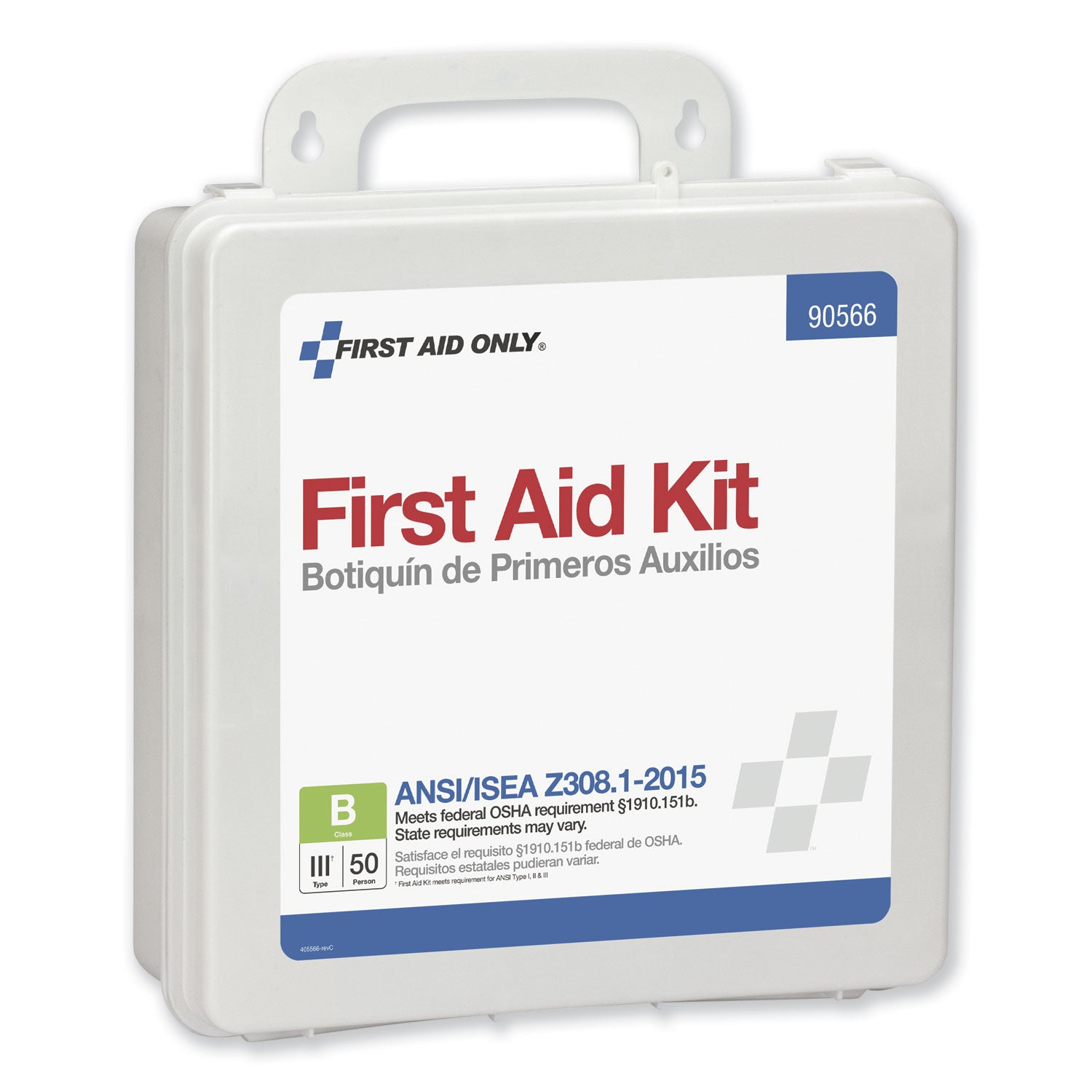 Bulk ANSI 2015 Compliant Class B Type III First Aid Kit for 50 People, 199 Pieces, Plastic Case