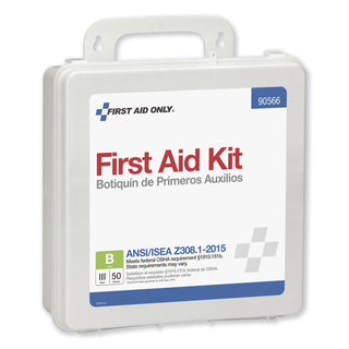 Bulk ANSI 2015 Compliant Class B Type III First Aid Kit for 50 People, 199 Pieces, Plastic Case