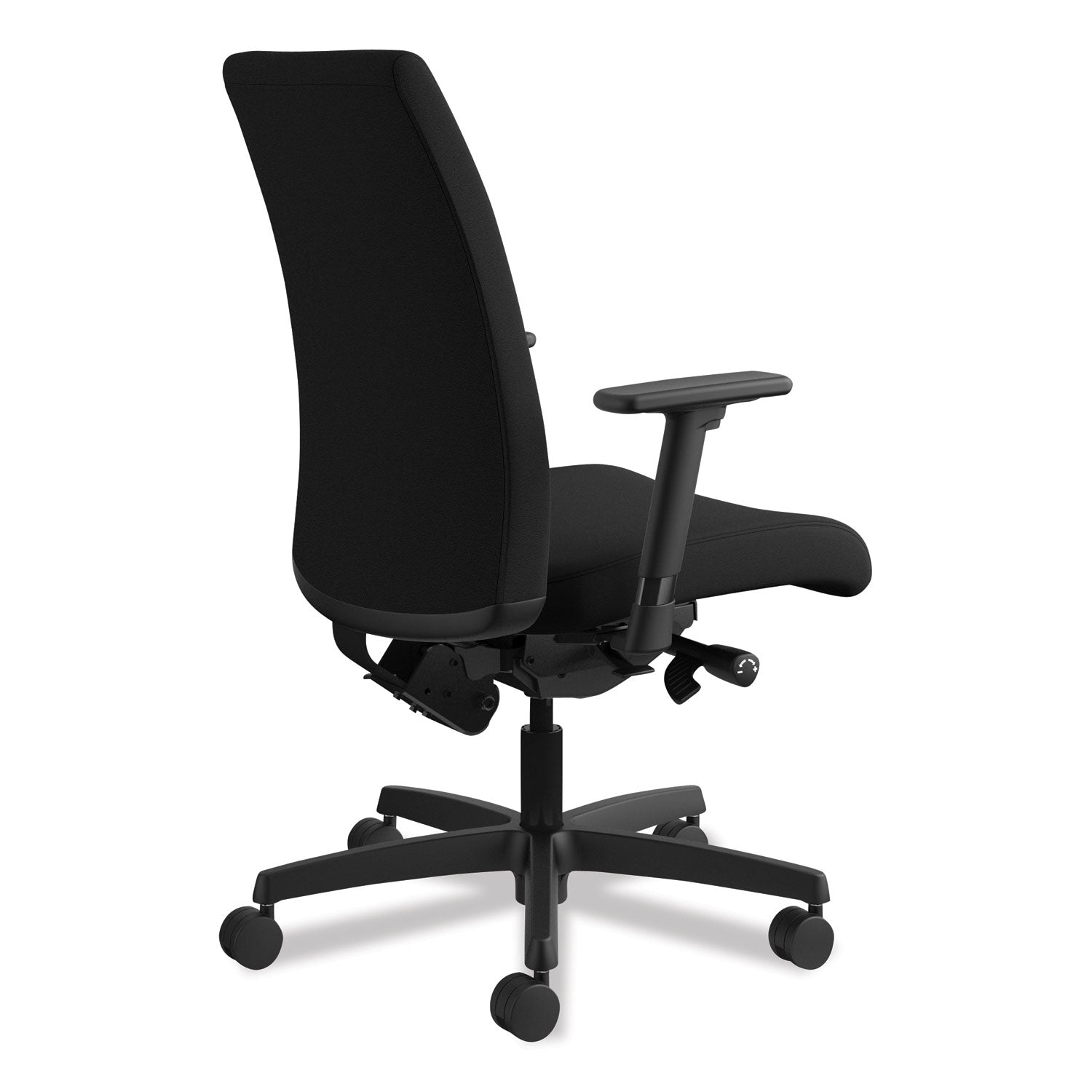 Ignition Series Mid-Back Work Chair, Supports Up to 300 lb, 17" to 22" Seat Height, Black - 5