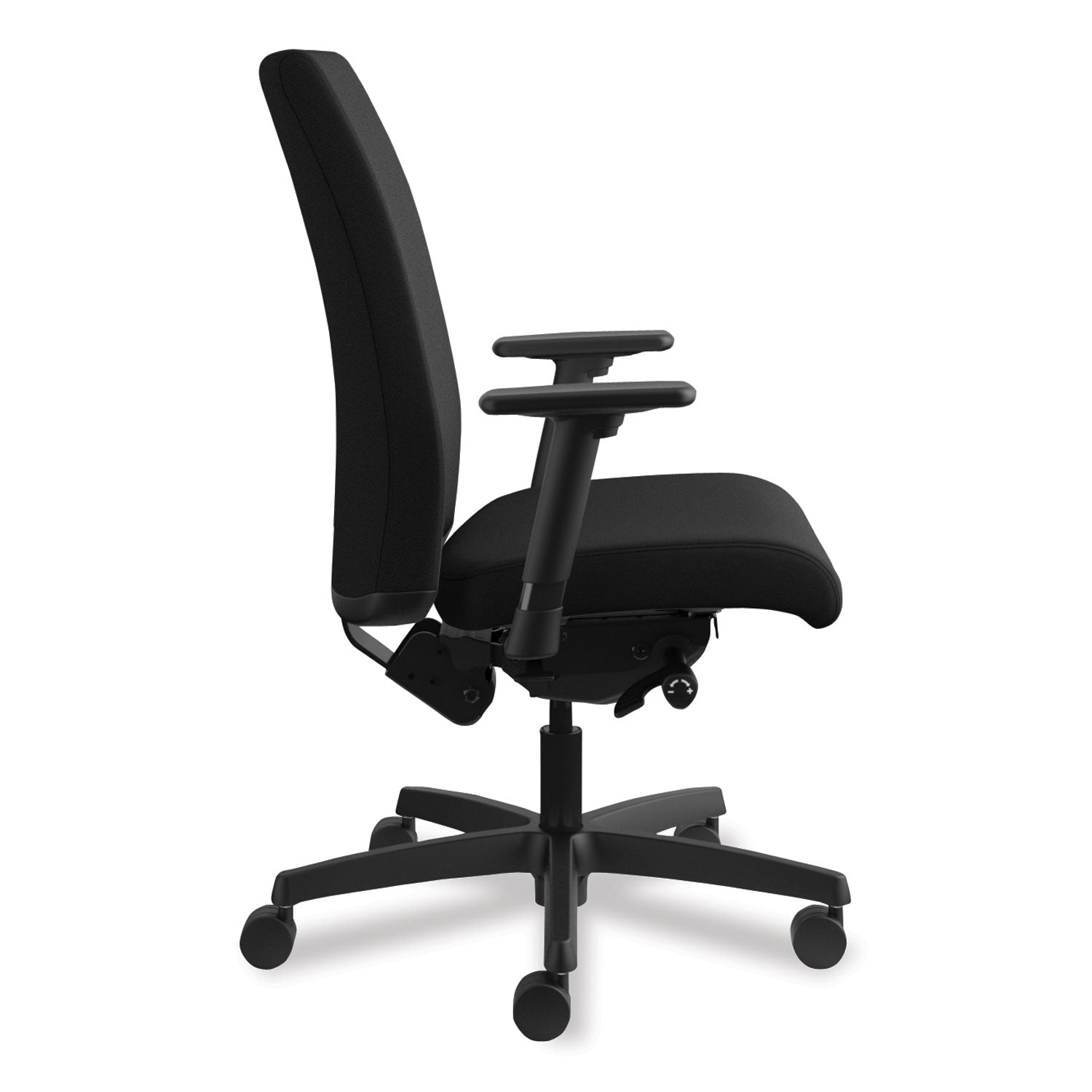 Ignition Series Mid-Back Work Chair, Supports Up to 300 lb, 17" to 22" Seat Height, Black - 4