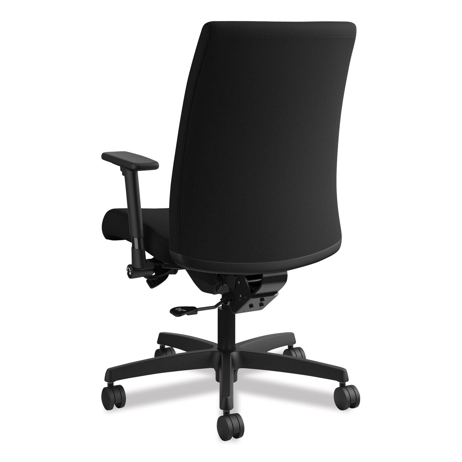 Ignition Series Mid-Back Work Chair, Supports Up to 300 lb, 17" to 22" Seat Height, Black - 8