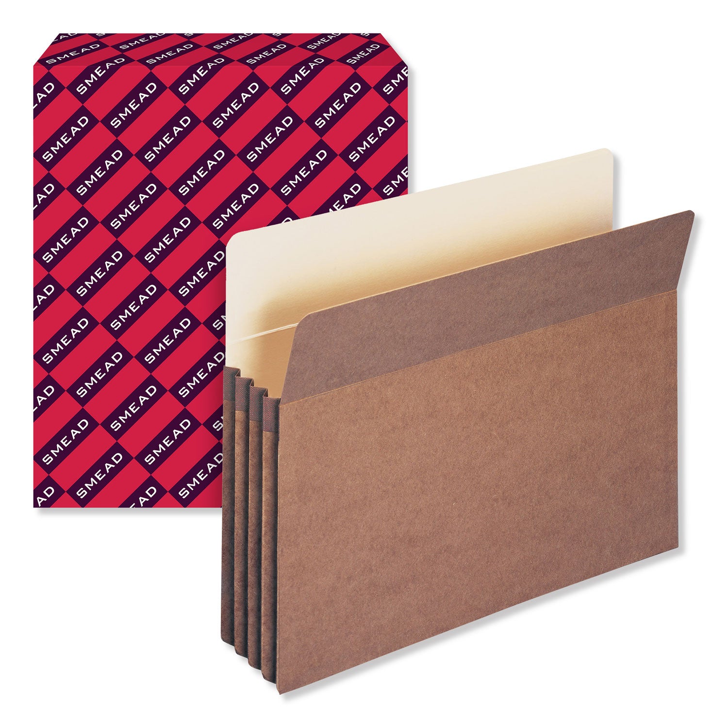 Redrope Drop Front File Pockets, 3.5" Expansion, Letter Size, Redrope, 25/Box - 