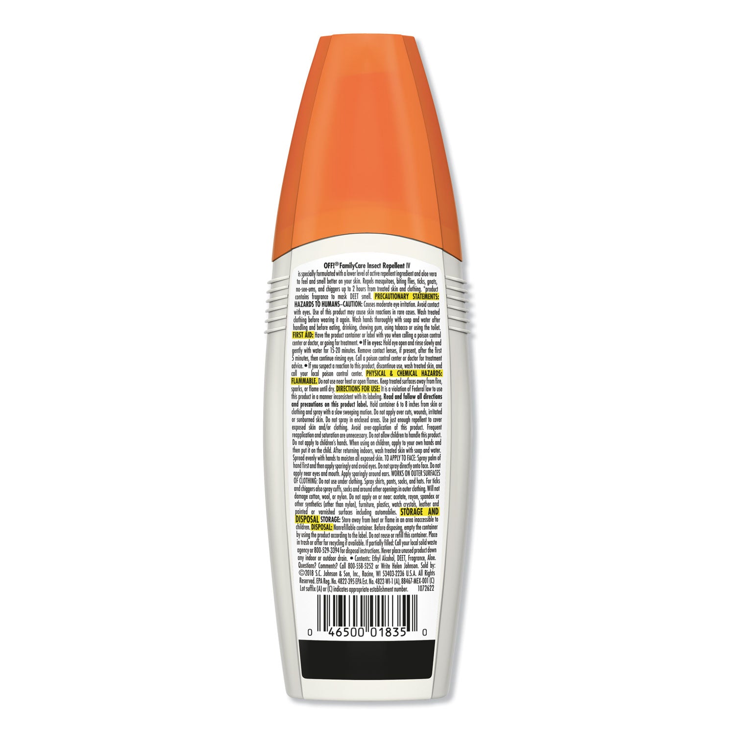 FamilyCare Unscented Spray Insect Repellent, 6 oz Spray Bottle, 12/Carton