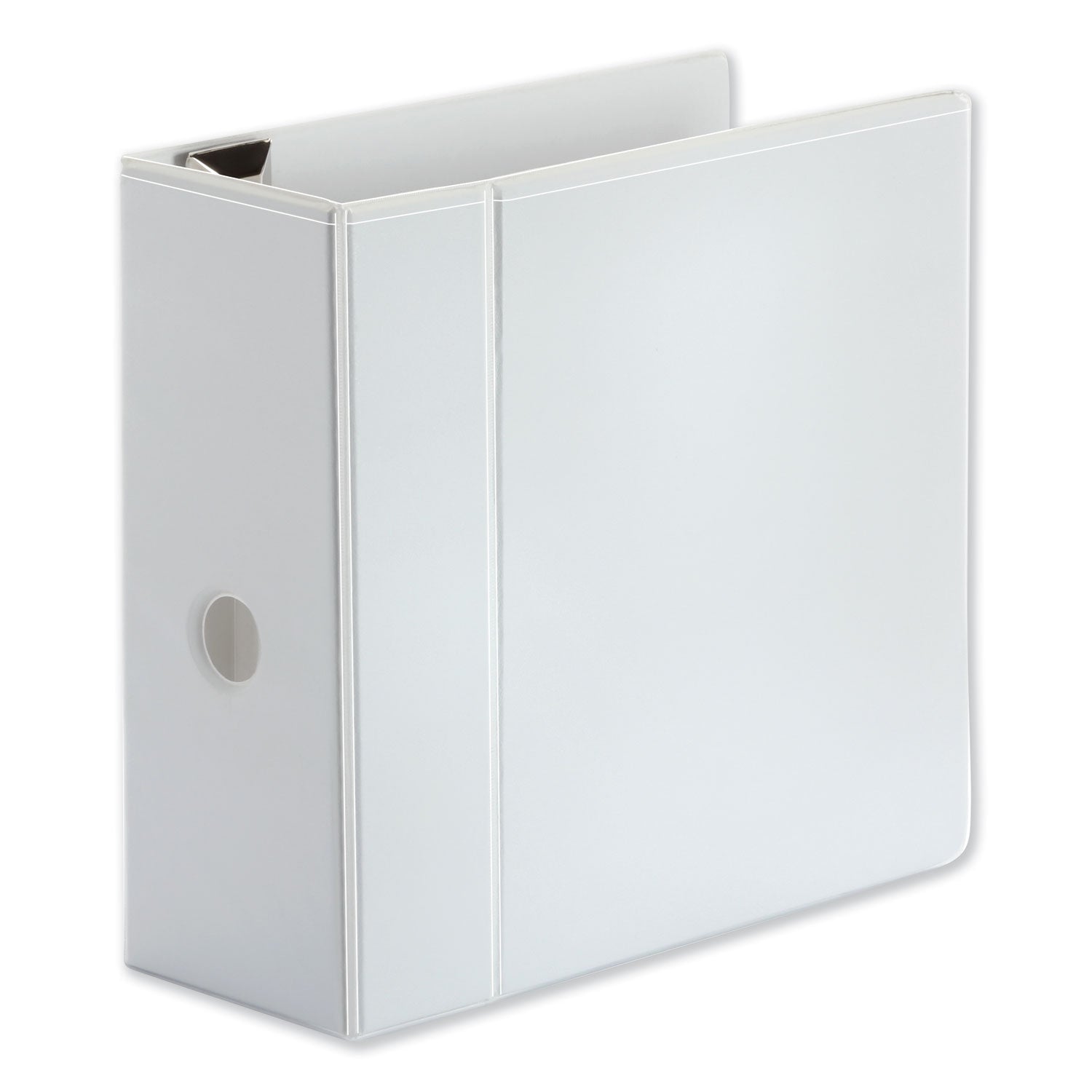 Deluxe Easy-to-Open D-Ring View Binder, 3 Rings, 5" Capacity, 11 x 8.5, White - 