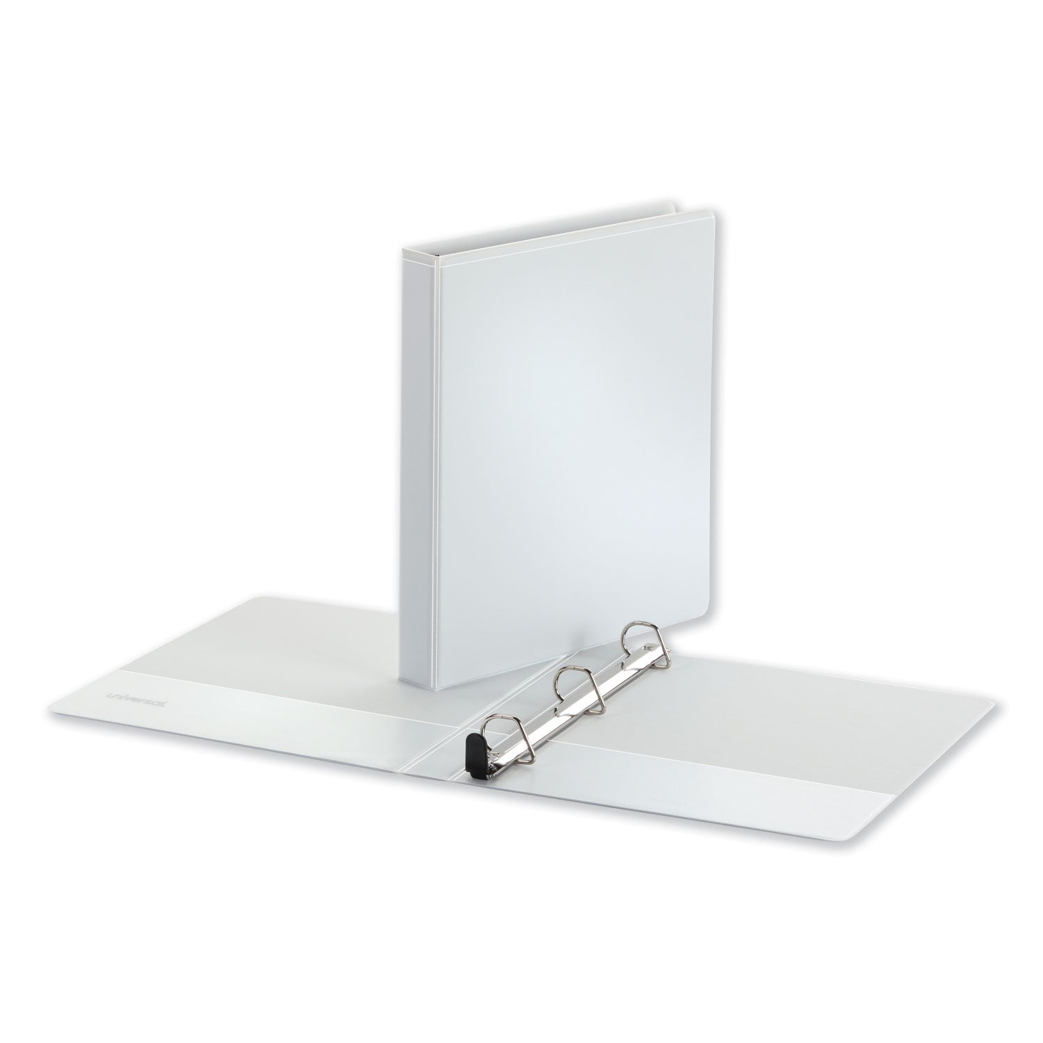 Deluxe Easy-to-Open D-Ring View Binder, 3 Rings, 1" Capacity, 11 x 8.5, White - 