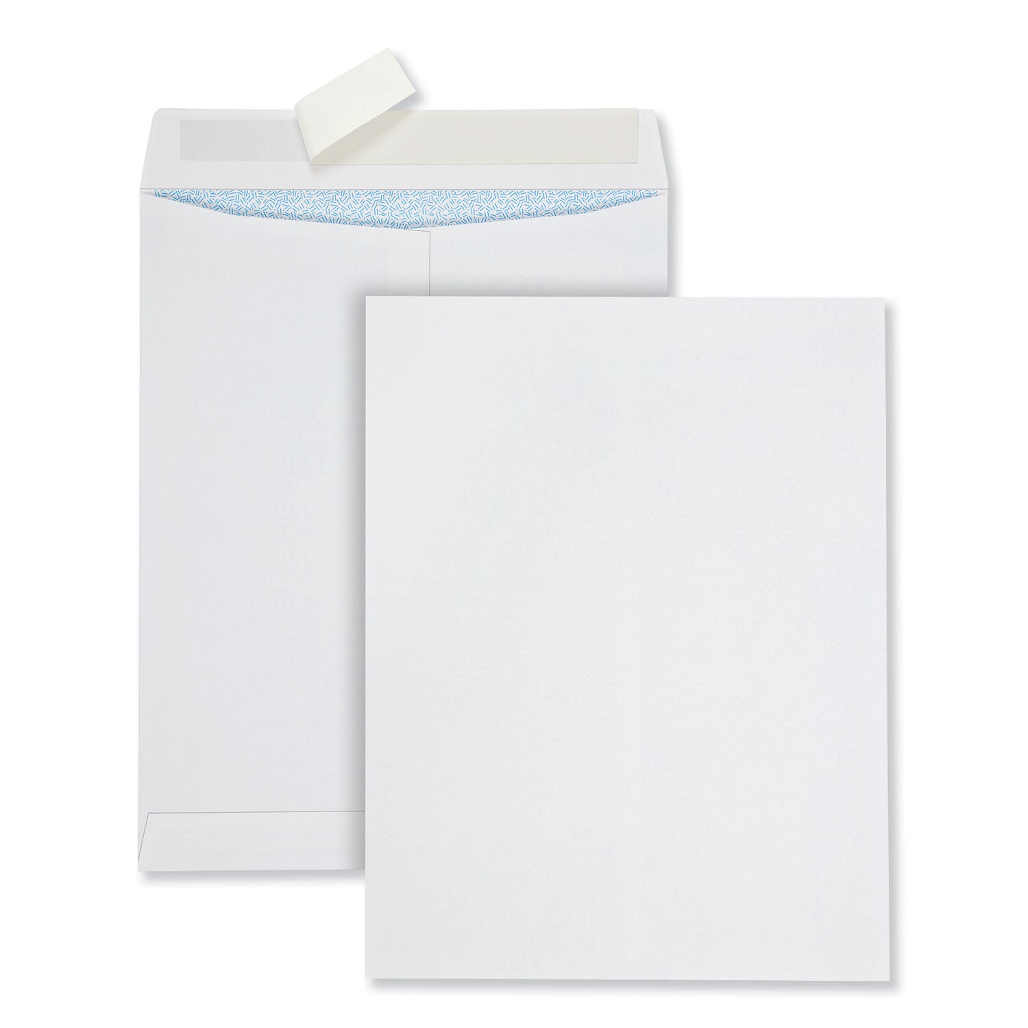 redi-strip-security-tinted-envelope-#13-1-2-square-flap-redi-strip-adhesive-closure-10-x-13-white-100-box_qua44929 - 1