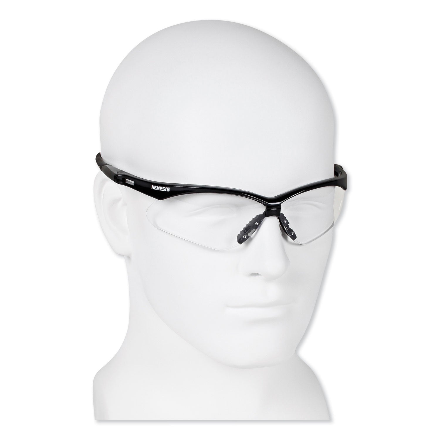 Nemesis Safety Glasses, Black Frame, Clear Lens - 