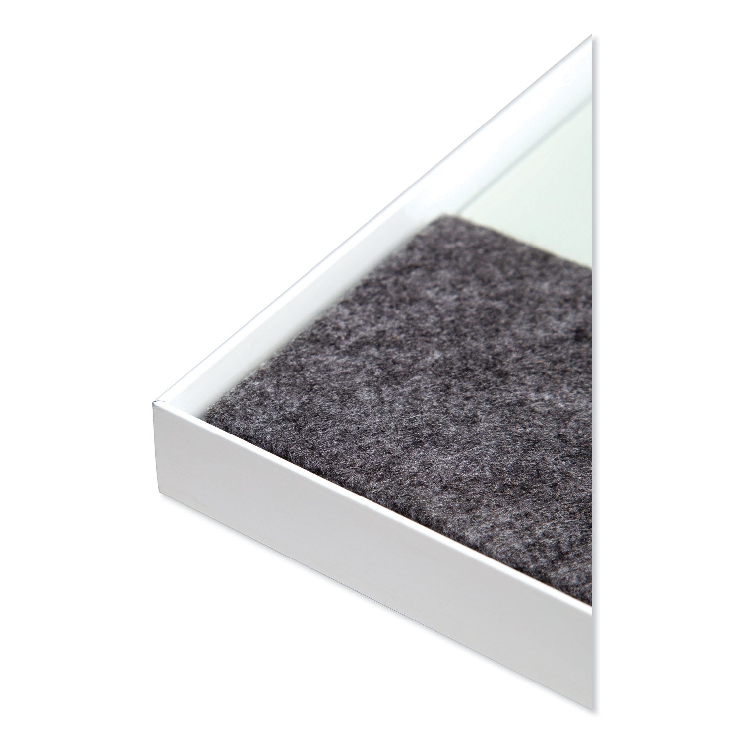 3N1 Magnetic Glass Dry Erase Combo Board, 35 x 23, Month View, Gray/White Surface, White Aluminum Frame