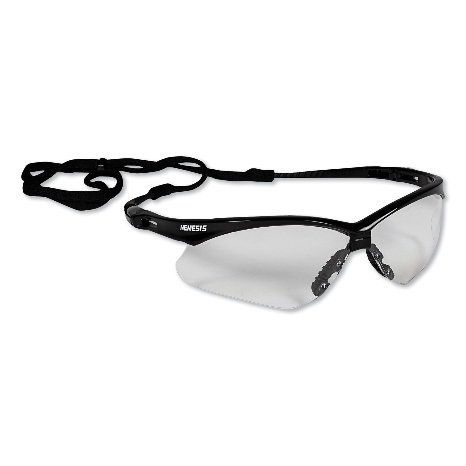 Nemesis Safety Glasses, Black Frame, Clear Lens - 