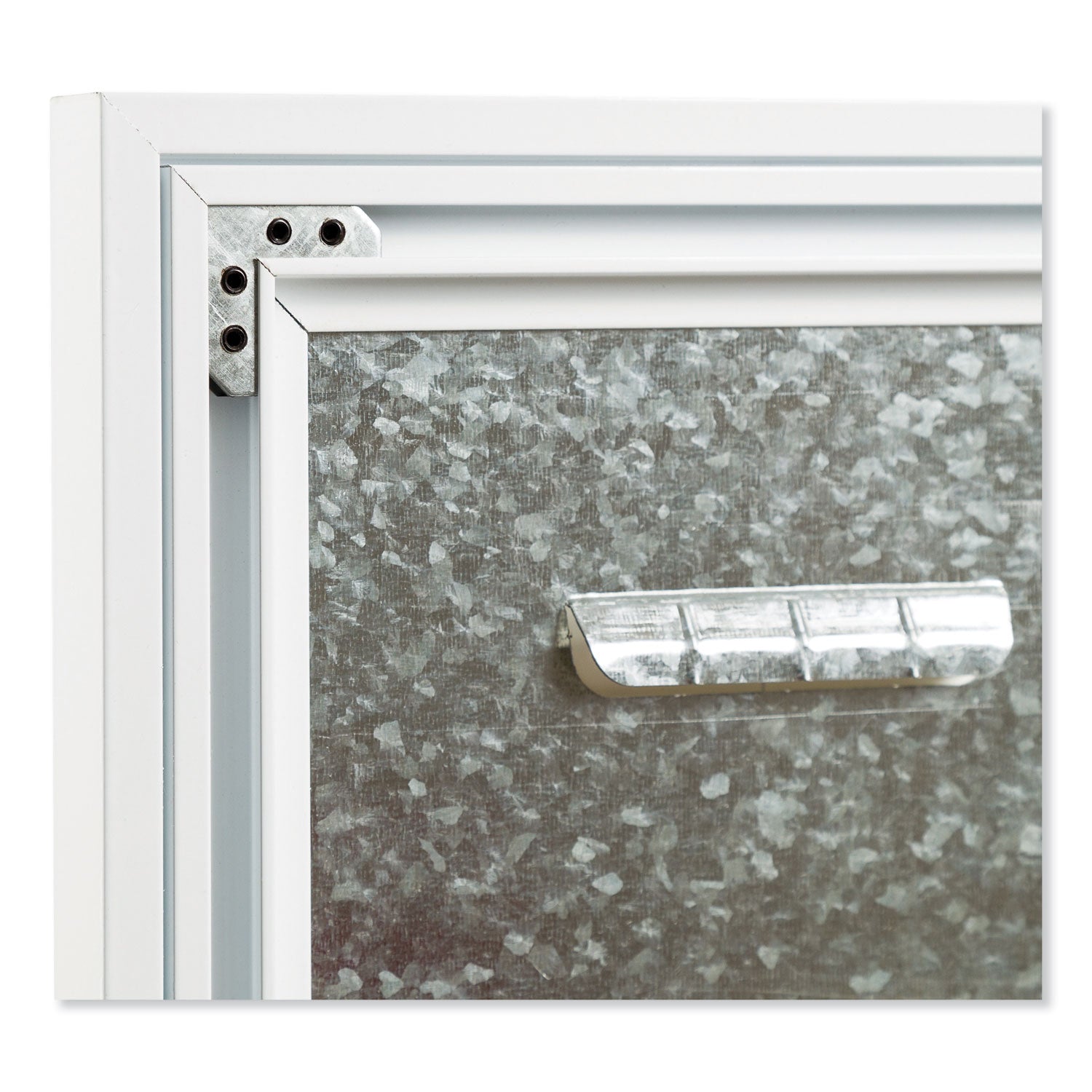 3N1 Magnetic Glass Dry Erase Combo Board, 35 x 23, Month View, Gray/White Surface, White Aluminum Frame