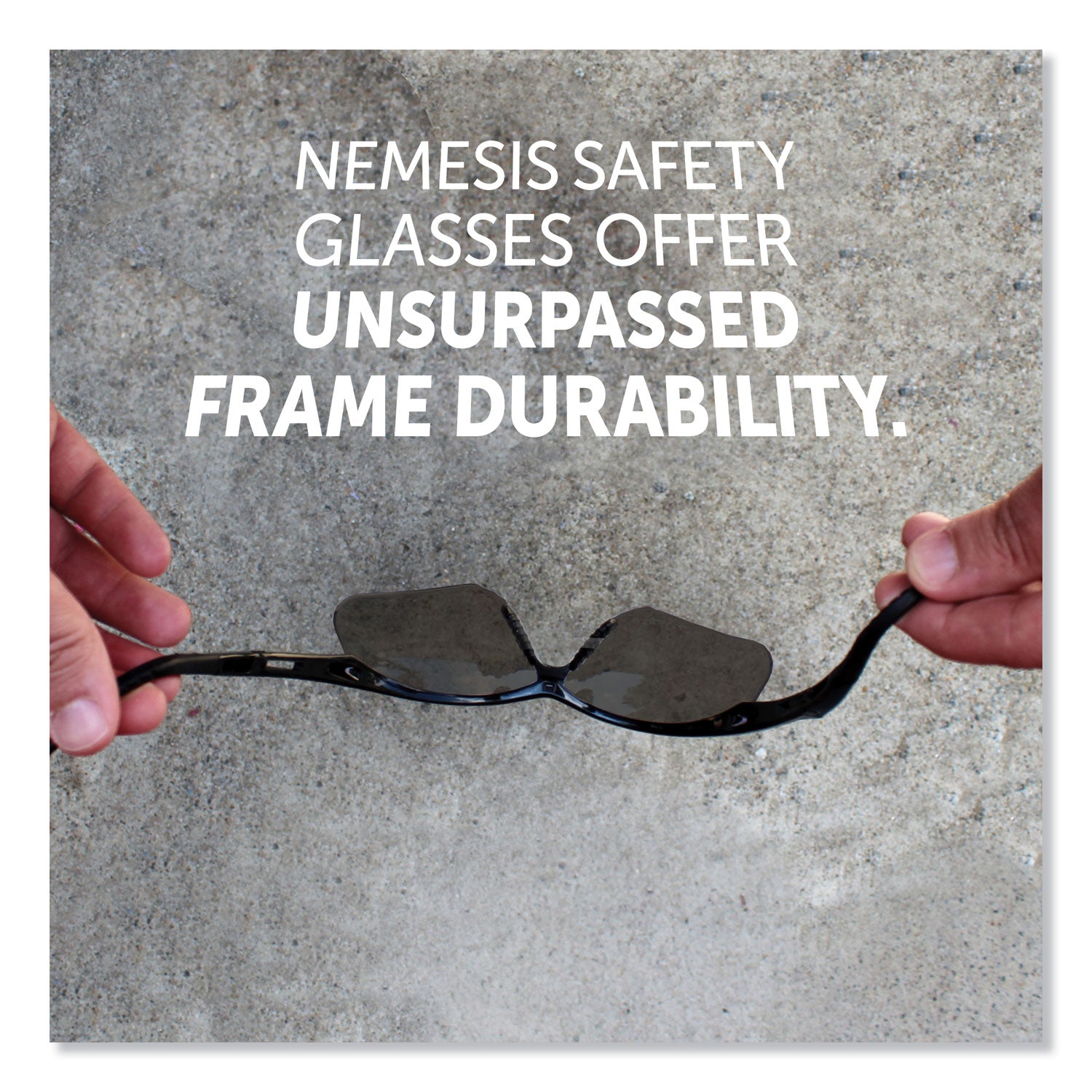 V30 Nemesis Safety Glasses, Black Frame, Smoke Lens - 