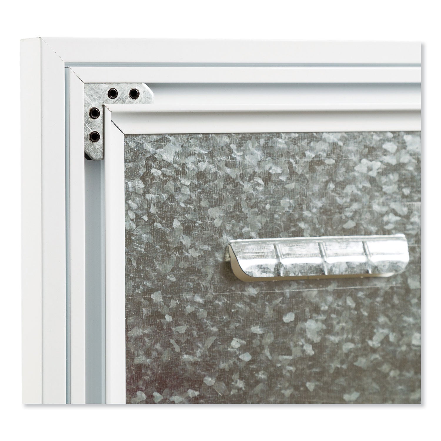 3N1 Magnetic Glass Dry Erase Combo Board, 23 x 17, Month View, Gray/White Surface, White Aluminum Frame